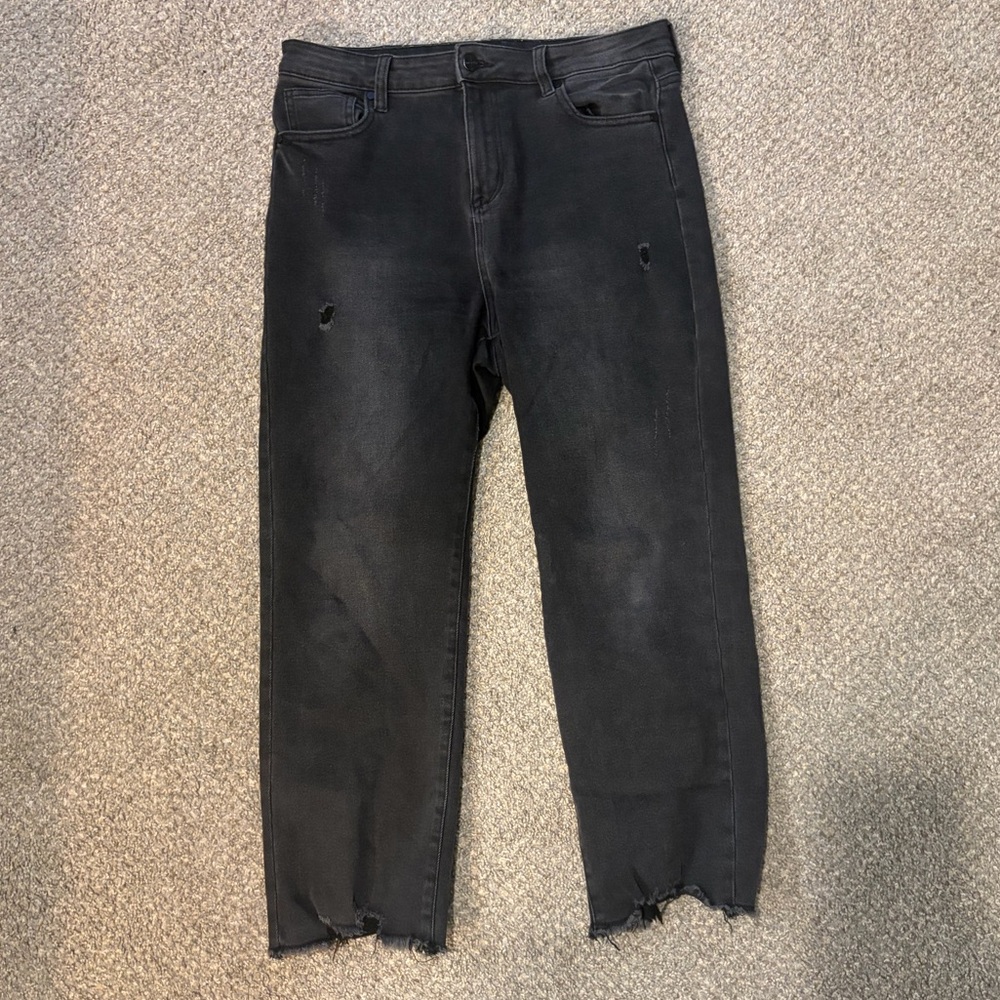 Kendall and Kylie Distressed Black Jeans